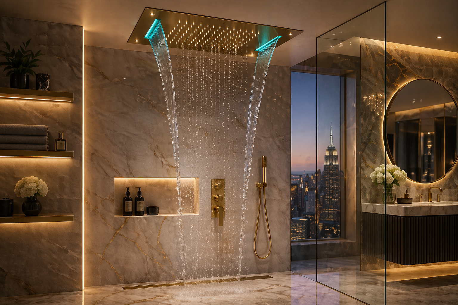 Shower heads with sprayer